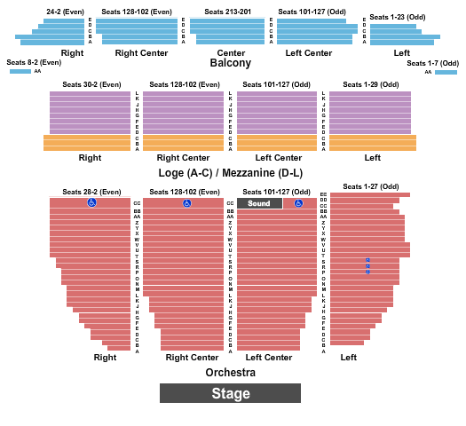Orpheum Theatre Book of Mormon Seating Chart